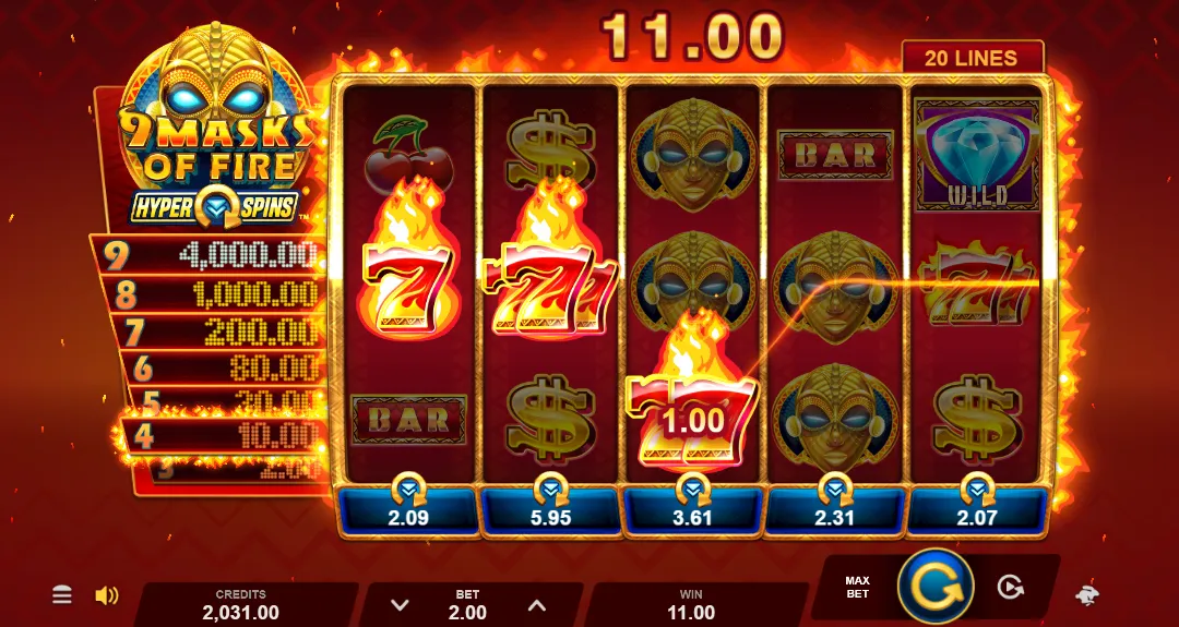 9 Masks of Fire HyperSpins